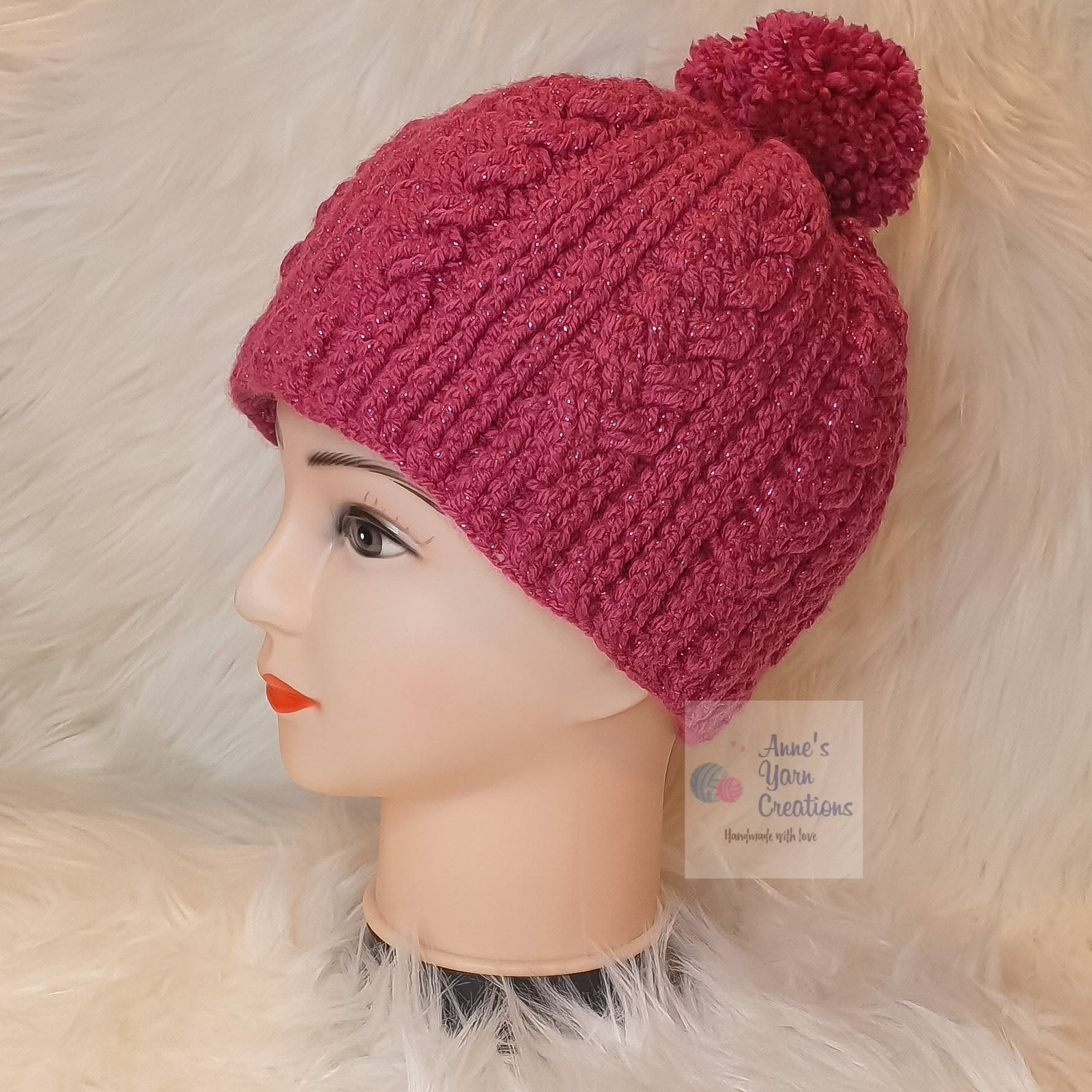 Crochet Bonnet Free Pattern: Using The 'Diamond' Stitch 10 471485407 1174439620912344 1934094980428773290 n