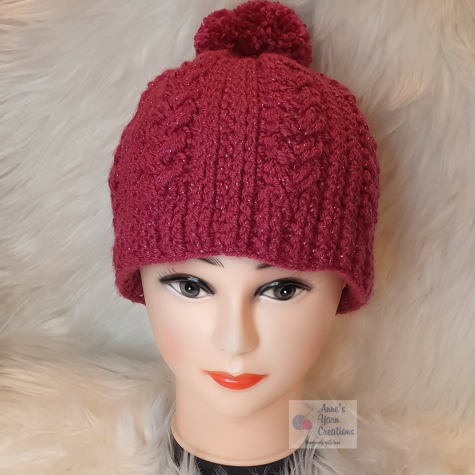 Crochet Bonnet Free Pattern: Using The 'Diamond' Stitch 9 471636554 1174439547579018 8959051043169821399 n