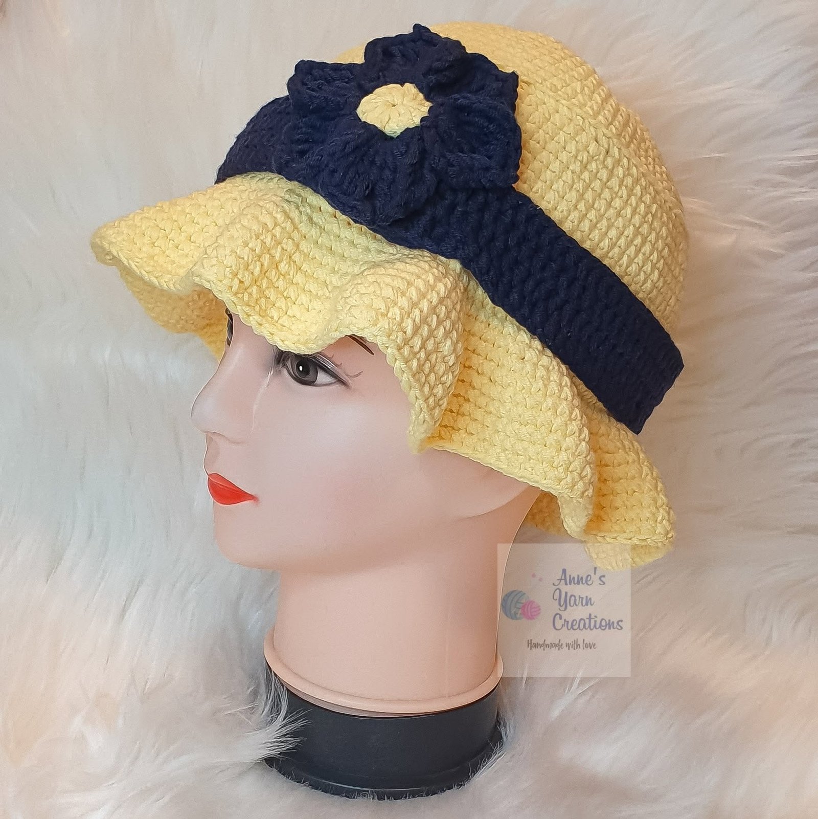 Crochet Bonnet Free Pattern: Using The 'Diamond' Stitch 13 471667253 1174439510912355 7157280975491484587 n