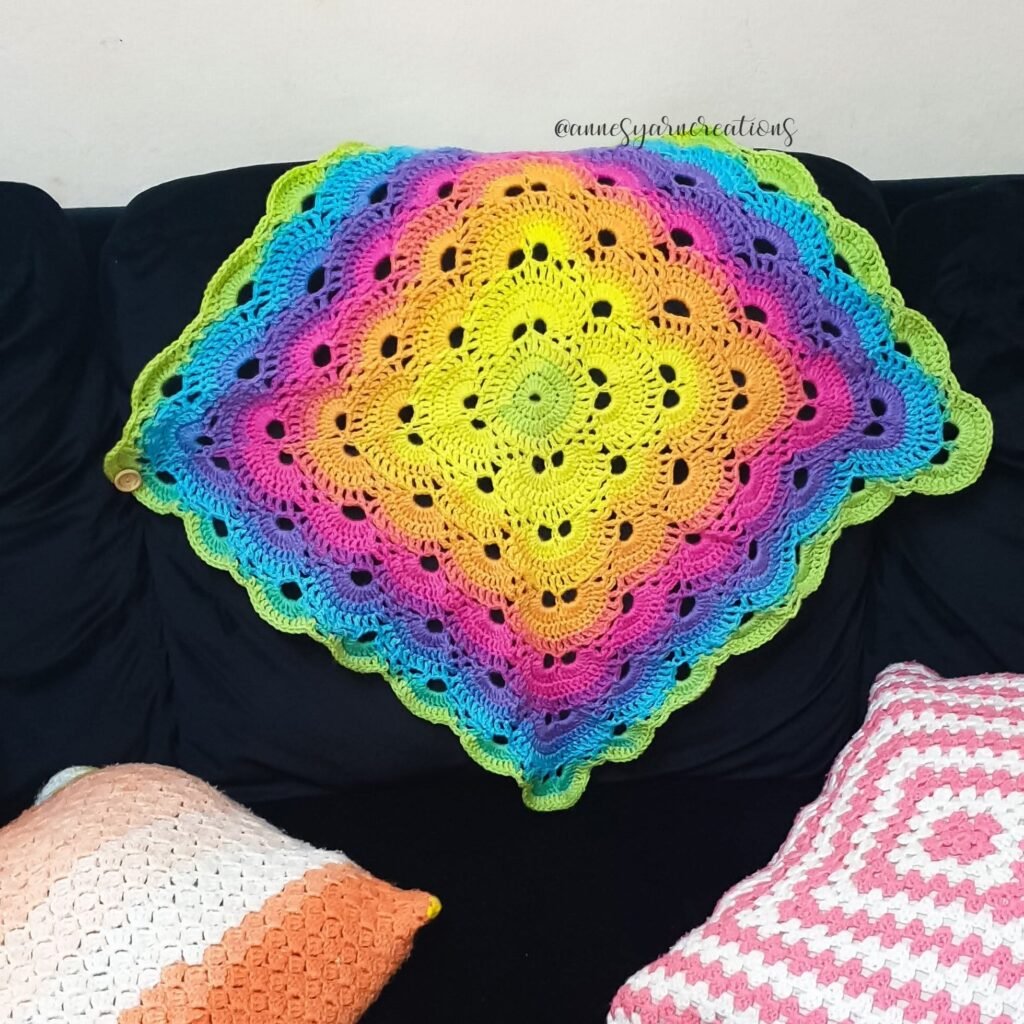 Crochet Baby Blanket Free Pattern: 'Virus Blanket' 8 FB IMG 1786304373082